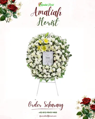 Krans Bunga Duka Cita di Pangkalan
